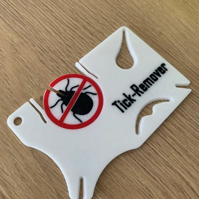 Thẻ Gỡ Ve Kèm Coin - Zecken Karte mit Coin (Tick Card with Coin)