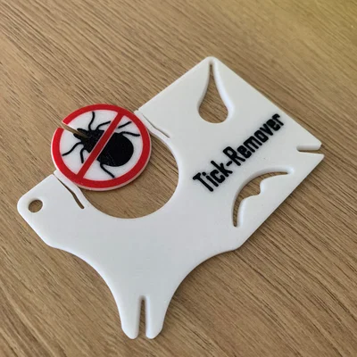 Thẻ Gỡ Ve Kèm Coin - Zecken Karte mit Coin (Tick Card with Coin)