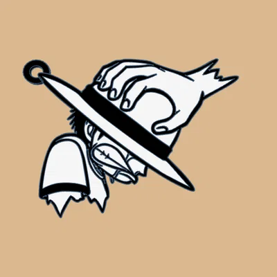 Móc khóa One Piece Luffy–Shanks