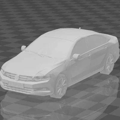 Low Poly Volkswagen Passat B8 Sedan 2019