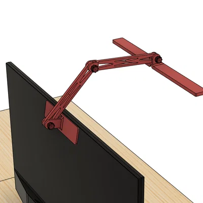 Giá đỡ đèn LED gắn màn hình (Monitor lamp mount) in 3D tiện lợi