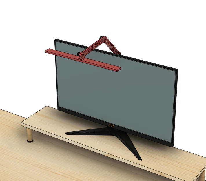 Giá đỡ đèn LED gắn màn hình (Monitor lamp mount) in 3D tiện lợi - Image 3
