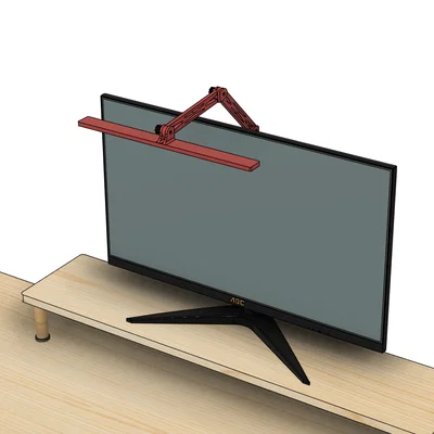 Giá đỡ đèn LED gắn màn hình (Monitor lamp mount) in 3D tiện lợi