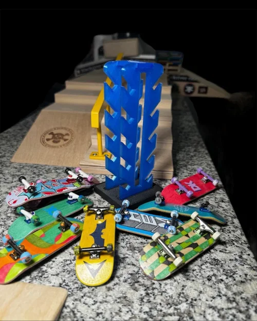 Tommy's Tech Shop - Kệ 10 Fingerboard | Tech Deck Stand | Dễ In - Image 1