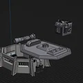 Mô hình công sự Sci-fi 28mm với tháp pháo xoay cho Wargaming - Thumbnail 1
