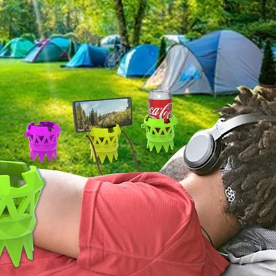 Giá đỡ điện thoại & đồ uống cho cắm trại (Drink and phone Holder for camping)
