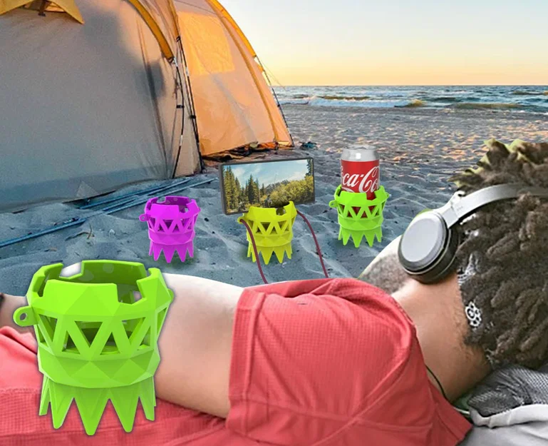 Giá đỡ điện thoại & đồ uống cho cắm trại (Drink and phone Holder for camping) - Image 8