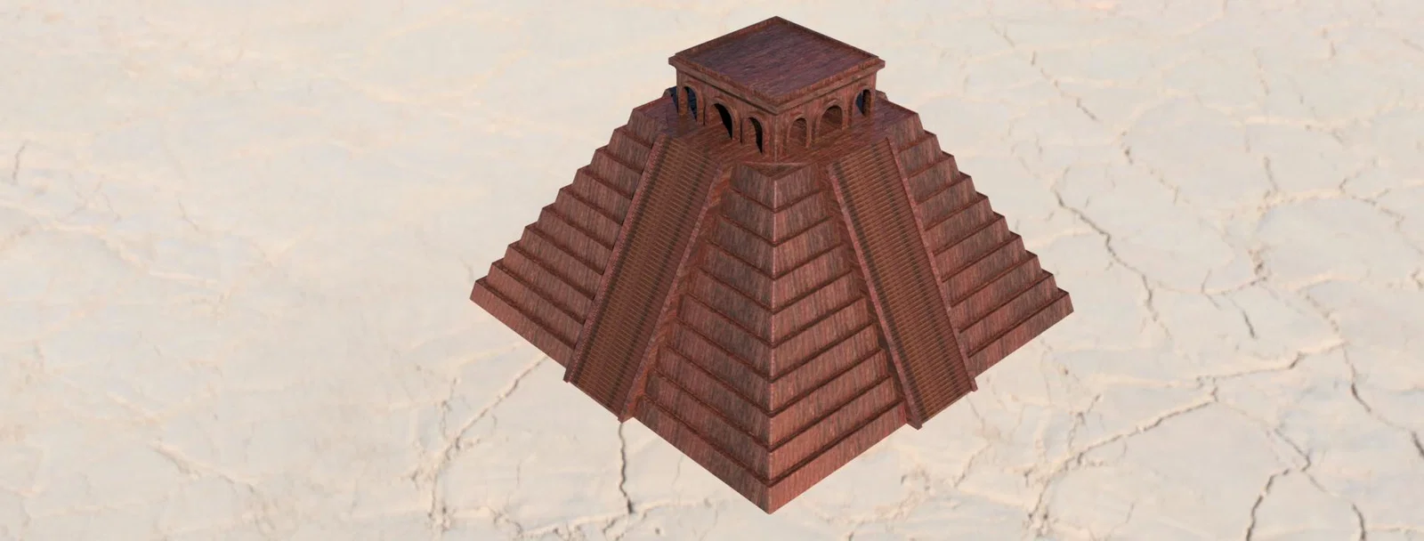 Mô hình Kim tự tháp Maya (Maya Pyramid) dùng cho sa bàn 3D - Image 1