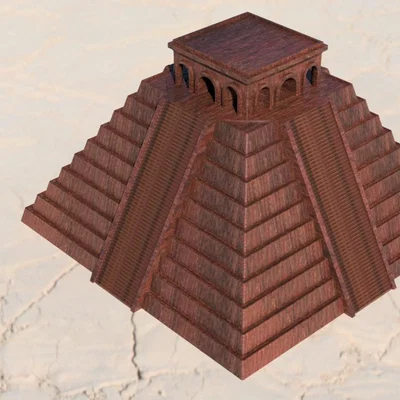 Mô hình Kim tự tháp Maya (Maya Pyramid) dùng cho sa bàn 3D