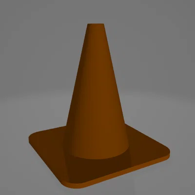 Mô hình cọc tiêu giao thông (Traffic Cone) mini in 3D đẹp mắt