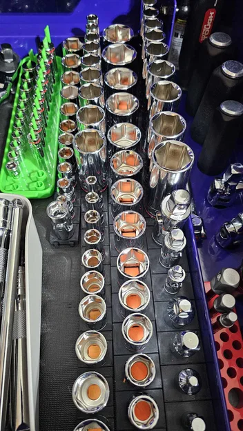 Khay giữ đầu tuýp dạng module cho đầu khẩu 3/8 và 1/4 - Image 3