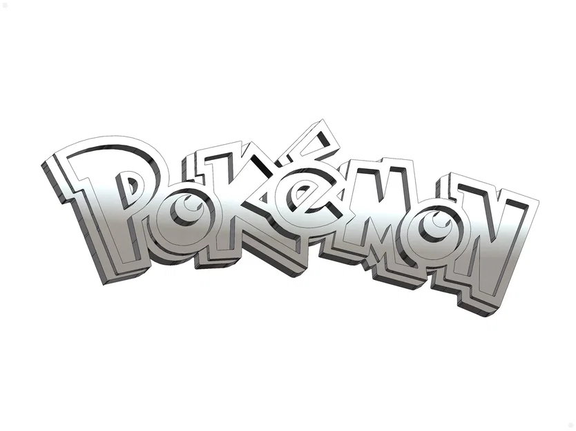 Mô hình logo Pokemon 3D đẹp mắt - File STL miễn phí cho fan cứng - Image 1
