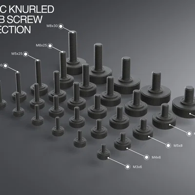 Bộ sưu tập ốc vặn tay knurled hệ Metric M3–M8 (Ultimate Collection)