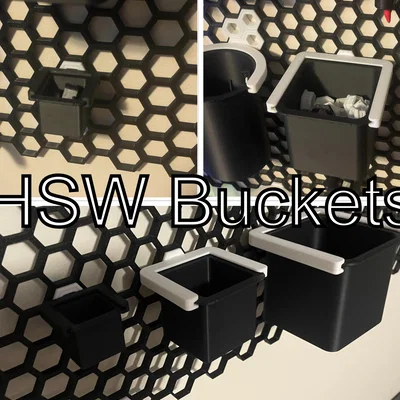 HSW Buckets/Boxes tháo rời (vuông) | Honeycomb Storage Wall