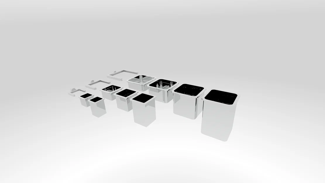 HSW Buckets/Boxes tháo rời (vuông) | Honeycomb Storage Wall - Image 3