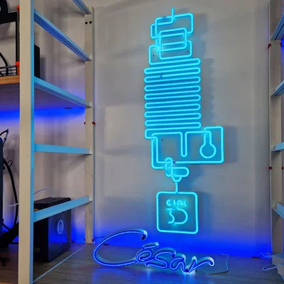 Neon Logo Control 3D