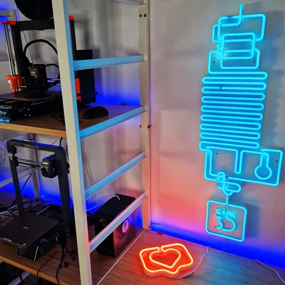 Neon Logo Control 3D