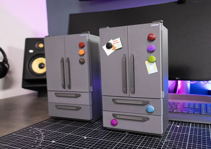 Tủ Lạnh Mini (Miniature Fridge) tỉ lệ 1:7 kiểu side-by-side - Image 9