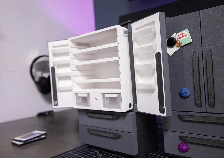 Tủ Lạnh Mini (Miniature Fridge) tỉ lệ 1:7 kiểu side-by-side - Image 10