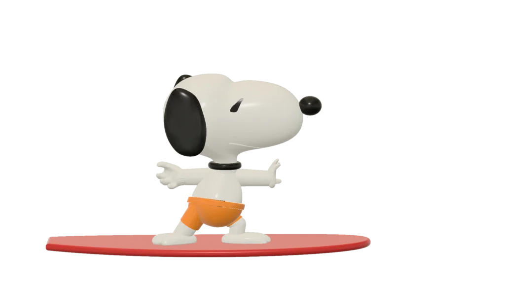 Mô hình 3D chú chó Snoopy lướt sóng cực chất - Snoopy Surfing - Image 1