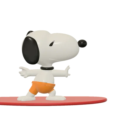 Mô hình 3D chú chó Snoopy lướt sóng cực chất - Snoopy Surfing