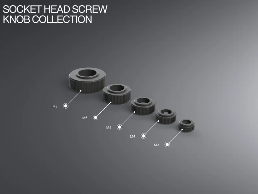 Bộ sưu tập núm vặn ốc vít (knob) M3-M8 tiện lợi cho DIY - Image 1
