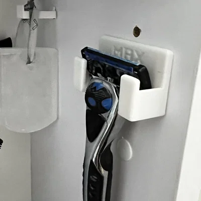 Giá treo dao cạo cho lỗ IKEA & khác, tuỳ biến tên (Razor Holder)