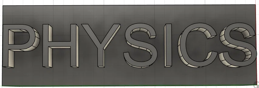 Bảng hiệu trang trí để bàn chữ PHYSICS độc đáo - Tải file in 3D - Image 1
