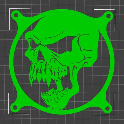 Lưới bảo vệ quạt tản nhiệt 120mm hình đầu lâu phong cách