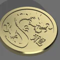 Đồng xu Rồng 3D: Vật phẩm trang trí phong thủy may mắn - Thumbnail 2