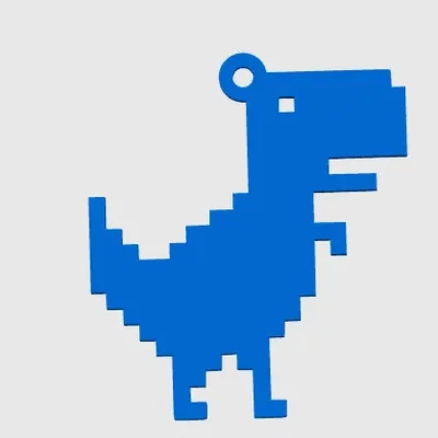 Móc khóa khủng long Dino Chrome pixel 3D độc đáo