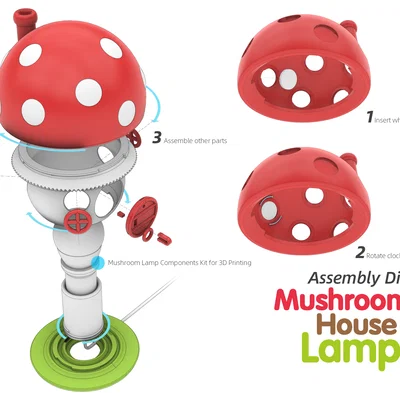 Đèn Nhà Nấm (Mushroom House Lamp)