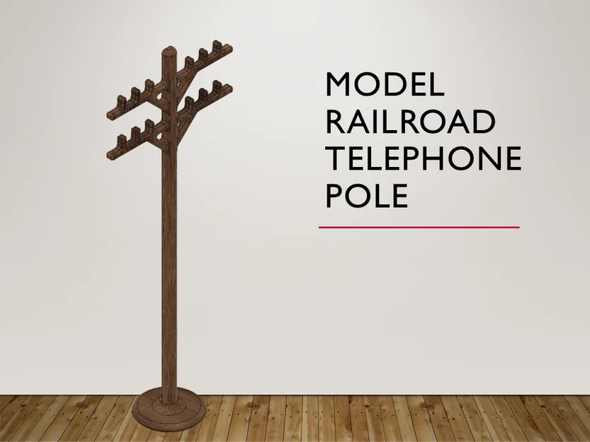 Cột điện thoại cho mô hình tàu hỏa/đường sắt (Model Train/Railroad Telephone Pole) - Image 1