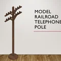 Cột điện thoại cho mô hình tàu hỏa/đường sắt (Model Train/Railroad Telephone Pole) - Thumbnail 1