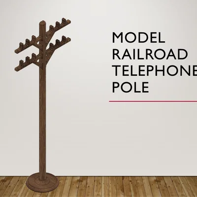 Cột điện thoại cho mô hình tàu hỏa/đường sắt (Model Train/Railroad Telephone Pole)
