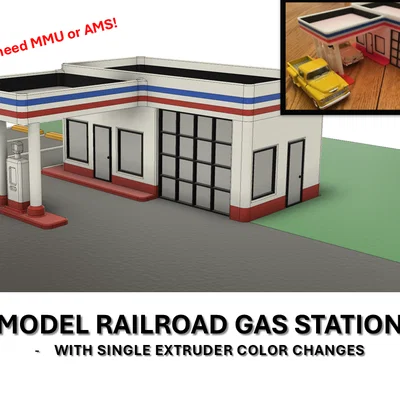 Trạm Xăng Cho Đường Sắt/Tàu Hỏa Mô Hình (O Scale 1:48)
