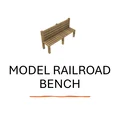 Băng ghế layout tàu mô hình (Model Train/Railroad Bench) - Thumbnail 1