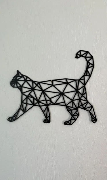 Mô hình trang trí tường hình mèo phong cách hình học hiện đại (Cat Wall Art) - Image 1