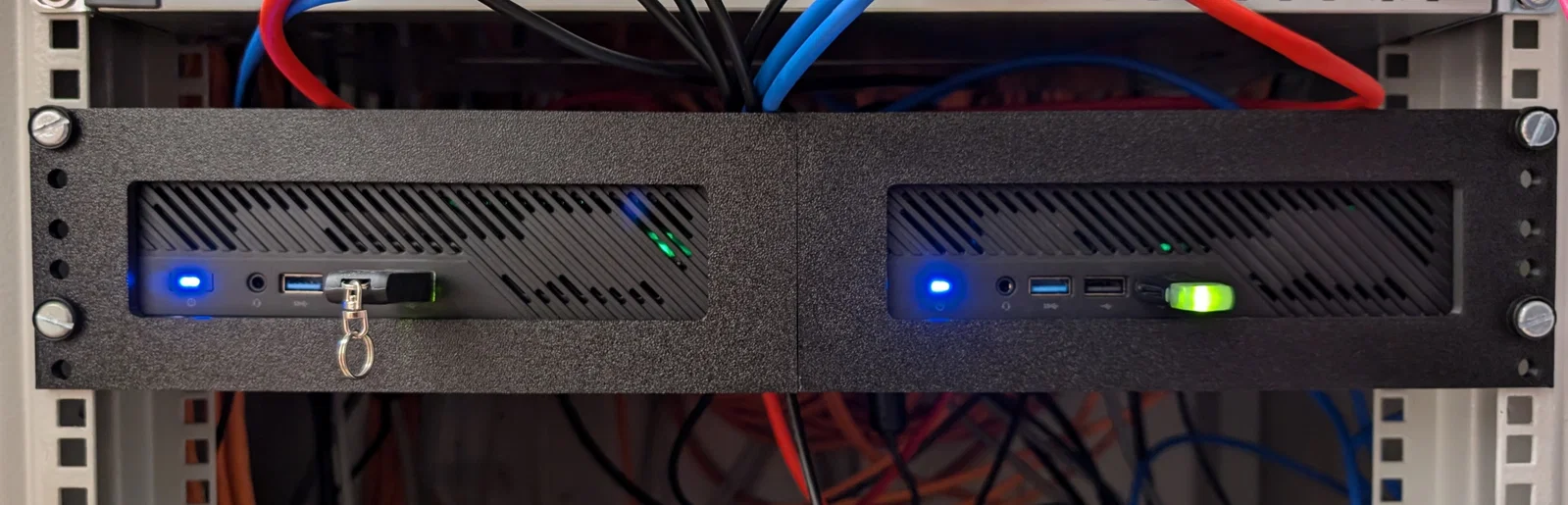 Giá đỡ kép Minisforum MS-01 cho rack 19" chuẩn 2U - Image 1
