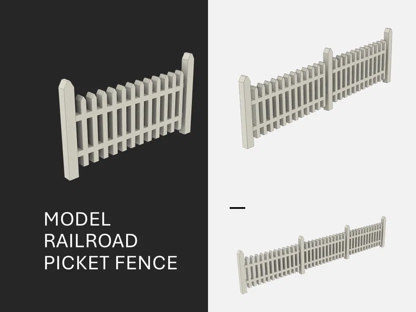 Hàng Rào Picket cho Đường Tàu Mô Hình (Model Train/Railroad Picket Fence) - Image 1