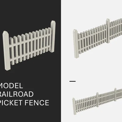 Hàng Rào Picket cho Đường Tàu Mô Hình (Model Train/Railroad Picket Fence)