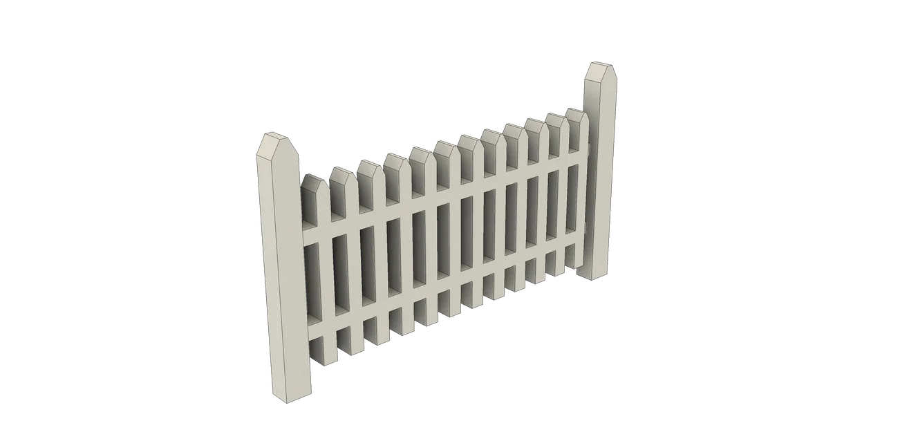 Hàng Rào Picket cho Đường Tàu Mô Hình (Model Train/Railroad Picket Fence) - Image 2
