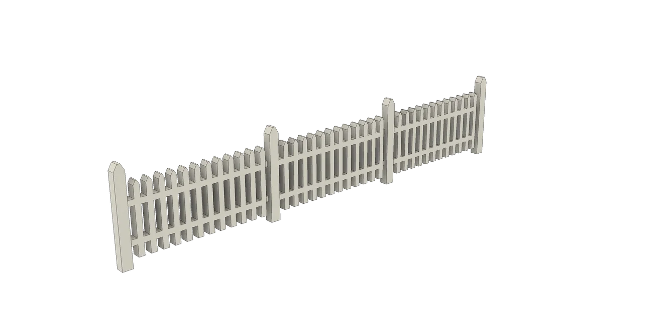 Hàng Rào Picket cho Đường Tàu Mô Hình (Model Train/Railroad Picket Fence) - Image 4