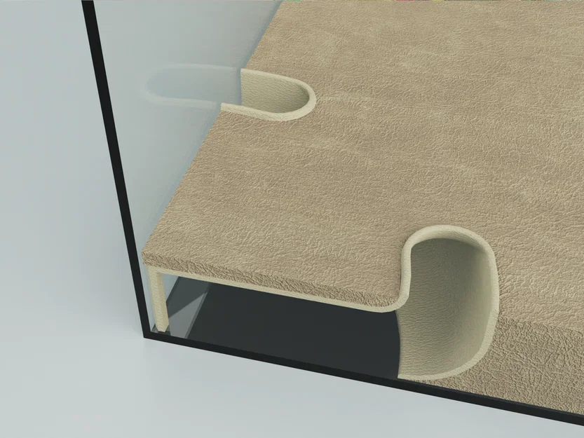 Đường hầm góc chôn dưới nền cho hồ cá (aquarium/ fish tank) - Image 2