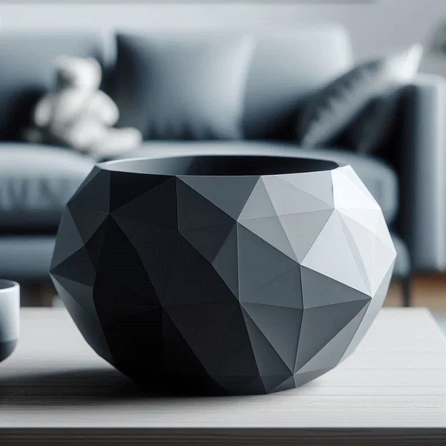 Tô Low Poly Designer “Cracked Stone” - Image 1