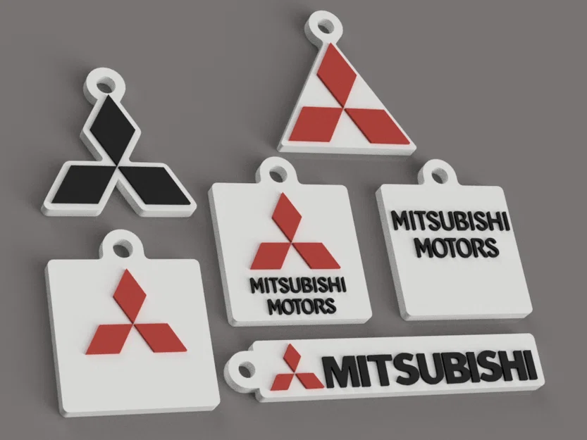 Móc khóa Mitsubishi in 3D: Bộ sưu tập độc đáo cho chủ xe - Image 1