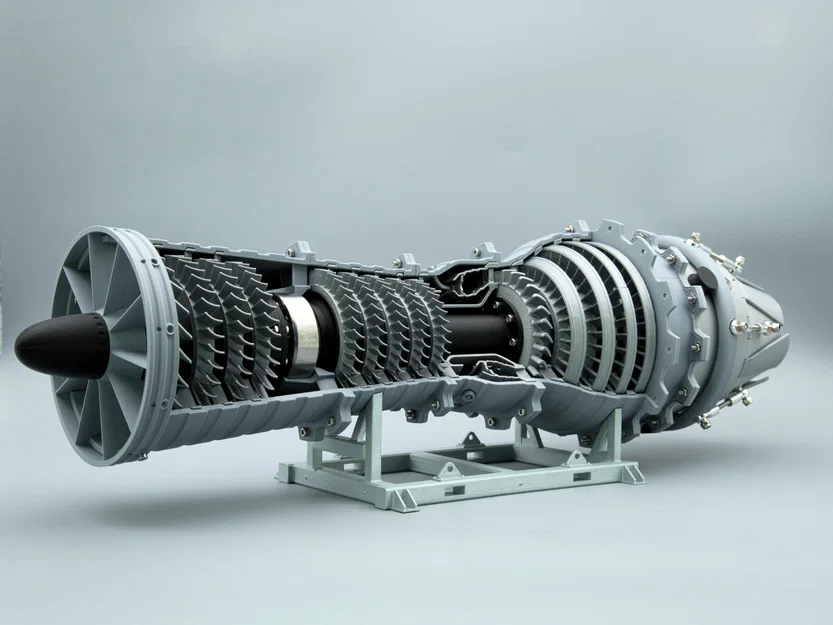 Động cơ Turbojet in 3D (3d Printable Turbojet Engine) - Image 1