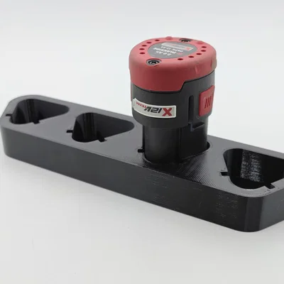 Giá treo pin Parkside X12V - Giải pháp lưu trữ 4 viên pin gọn gàng