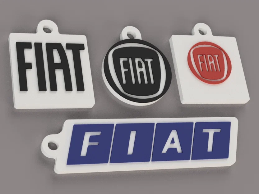 Bộ Sưu Tập Móc Khóa Fiat Độc Đáo - Tự In 3D Đơn Giản - Image 1