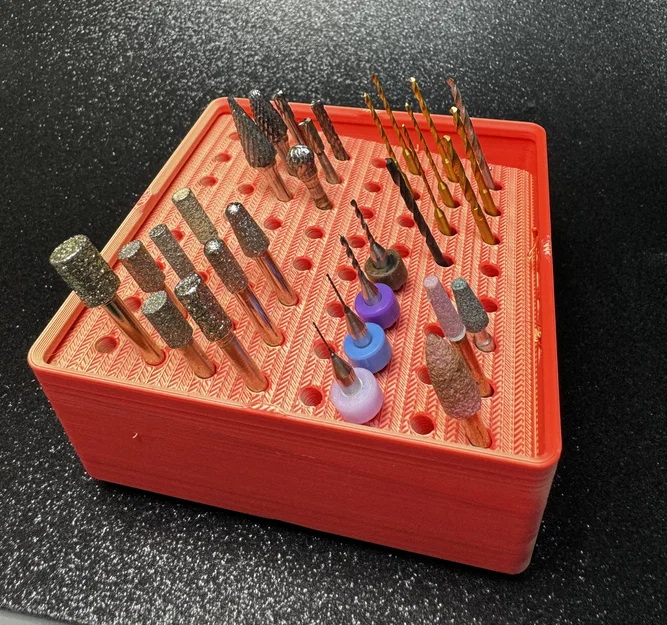 Khay Gridfinity 2x2 cho mũi Dremel/mũi khoan - Image 1